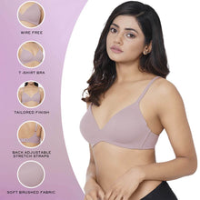 Load image into Gallery viewer, Wacoal How Perfect Padded Non-wired 3/4th Cup Medium Coverage Seamless T-Shirt Bra - Mauve 852189