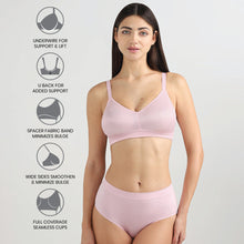 Load image into Gallery viewer, Wacoal Back Appeal Non Padded Non-Wired Full Cup Everyday Wear Plus Size Seamless Full Support Bra-Light Pink 852303