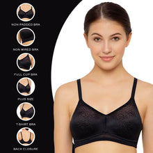 Load image into Gallery viewer, Wacoal Back Appeal Non Padded Non-Wired Full Cup Everyday Wear Plus Size Seamless Full Support Bra - Black 852303