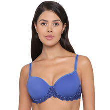 Load image into Gallery viewer, Wacoal Embrace Lace Contour Padded Wired 3/4th Cup Everyday Wear Medium coverage T-Shirt Bra - Dark Blue 853191