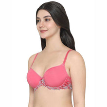 Load image into Gallery viewer, Wacoal Embrace Lace Contour Padded Wired 3/4th Cup Everyday Wear Medium coverage T-Shirt Bra - Pink 853191