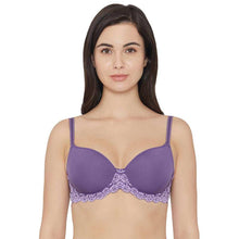 Load image into Gallery viewer, Wacoal Embrace Lace Contour Padded Wired 3/4th Cup Everyday Wear Medium coverage T-Shirt Bra - Purple 853191