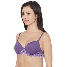 Load image into Gallery viewer, Wacoal Embrace Lace Contour Padded Wired 3/4th Cup Everyday Wear Medium coverage T-Shirt Bra - Purple 853191