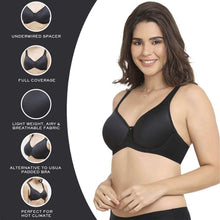 Load image into Gallery viewer, Wacoal Basic Beauty Lightly Padded Wired Full Coverage Full Support Everyday Comfort Spacer Cup Bra-Black 853192