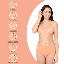 Load image into Gallery viewer, Wacoal Back Appeal Contour Lightly Padded Wired Full Cup Everyday Wear Plus Size Full Support Bra - Peach 853303
