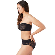 Load image into Gallery viewer, Wacoal Halo Lace Non Padded Wired Half Cup Bridal Wear Plus Size Strapless Lace Bra - Black 854205