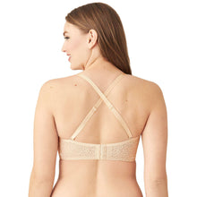 Load image into Gallery viewer, Wacoal Halo Lace Non Padded Wired Half Cup Bridal Wear Plus Size Strapless Lace Bra - Beige 854205