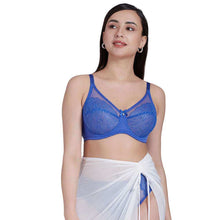 Load image into Gallery viewer, Wacoal Retro Chic Non Padded Wired Full Coverage Full Support Everyday Comfort Bra - Blue 855186