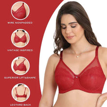 Load image into Gallery viewer, Wacoal Retro Chic Non Padded Wired Full Coverage Full Support Everyday Comfort Bra - Red 855186