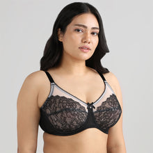 Load image into Gallery viewer, Wacoal Retro Chic Non Padded Wired Full Coverage Full Support Everyday Comfort Bra - Black 855186