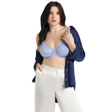 Load image into Gallery viewer, Wacoal Back Appeal Non Padded Wired Full Cup Everyday Wear Plus Size Comfortable Full Support Bra - Light Blue 855303