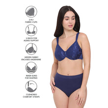 Load image into Gallery viewer, Wacoal Awareness Non Padded Wired Full Coverage Full Support Plus Size Bra - Navy 85567