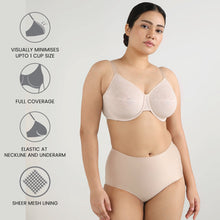 Load image into Gallery viewer, Wacoal Visual Effects Non Padded Wired Full Cup Everyday Wear Plus Size Full Support Minimizer Bra - Beige 857210