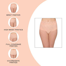 Load image into Gallery viewer, Wacoal Halo Lace High Waist Full Coverage Everyday Wear Lace Panty - Peach 870405
