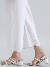 Load image into Gallery viewer, Go Colors White Cotton Hakoba Palazzo