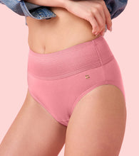 Load image into Gallery viewer, Enamor CW01 Cotton Classic, All Day Comfort, High Waist Brief - Breathable, Antimicrobial with Stain Release, Outer Brushed Wide Elastic, Full Coverage - Pack of 1 (Strawberry Ice)