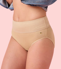 Load image into Gallery viewer, Enamor CW01 Cotton Classic, All Day Comfort, High Waist Brief - Breathable, Antimicrobial with Stain Release, Outer Brushed Wide Elastic, Full Coverage - Pack of 1 (Skin)