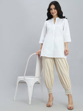 Load image into Gallery viewer, Go Colors Cream Embroidered Lace Salwar