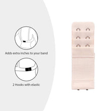 Load image into Gallery viewer, Wacoal Bra Extender Lightweight 2 Hook Soft and comfortable 2 Hook & Eye Elastic Bra Extender - Beige AI04M12