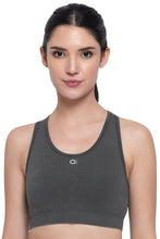 Load image into Gallery viewer, Amante Reversible Low Impact Sports Bra - Gray Pinstripe 17111