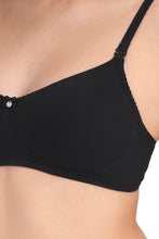 Load image into Gallery viewer, Amante All Day Comfort Non-padded & Non-wired Bra - Black 78101