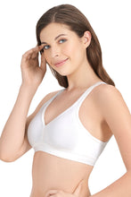 Load image into Gallery viewer, Amante True Comfort V-Neck Non-Padded Non-Wired Bra - White 76401