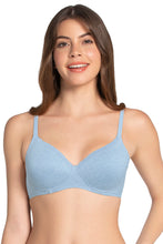 Load image into Gallery viewer, Amante Cotton Casual Padded Non-wired T-shirt Bra - Soft Chambray Marl 10202