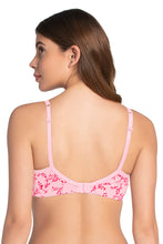 Load image into Gallery viewer, Amante Cotton Casual Padded Non-wired Printed T-shirt Bra - Pink Nectar Pr 10202