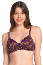 Load image into Gallery viewer, Amante Smooth Charm Padded Non-Wired T-shirt Bra - Linear Floral Print 10606