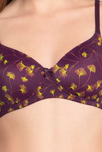 Load image into Gallery viewer, Amante Smooth Charm Padded Non-Wired T-shirt Bra - Linear Floral Print 10606