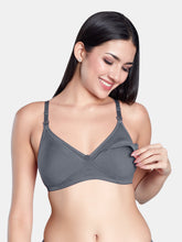 Load image into Gallery viewer, Sonari Stretch Cotton Non-Padded Wirefree Maternity Nursing Bra with Moderate Coverage – BABYCARE