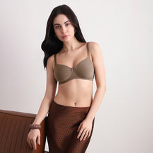 Load image into Gallery viewer, Wacoal BASICS Essentials2.0 Padded Non-wired 3/4th Cup Everyday Wear T-shirt Bra - Brown BI03M02