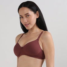 Load image into Gallery viewer, Wacoal BASICS Essentials2.0 Padded Non-wired 3/4th Cup Everyday Wear T-shirt Bra -Dark Brown BI03M02