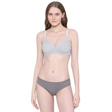 Load image into Gallery viewer, Wacoal BASICS Essentials2.0 Padded Non-wired 3/4th Cup Everyday Wear T-shirt Bra - Grey BI03M02