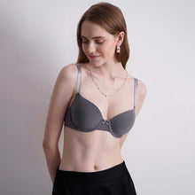 Load image into Gallery viewer, Wacoal BASICS Zoe Padded Wired 3/4th Cup Everyday Wear Comfort Fit T-shirt Bra - Grey BI03P01