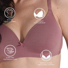 Load image into Gallery viewer, Wacoal BASICS Zoe Padded Non-wired 3/4th Cup Everyday Wear Comfort Fit T-shirt Bra-Pink BI03P02