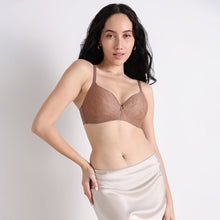 Load image into Gallery viewer, Wacoal Women’s BASICS Zoe Lace Padded Non-wired 3/4th Cup Everyday Wear Comfort Fit T-shirt Bra-Brown BI03P03
