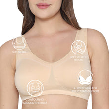 Load image into Gallery viewer, Wacoal Women’s BASICS All Ease Non-padded Non-wired Full Cup Everyday Wear Slip on Sleeping Bra-Beige BI03R01