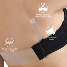 Load image into Gallery viewer, Wacoal Women’s Backless Multiway Padded Wired Full Cup Detachable Straps Party Wear T-shirt Bra-Black BI05A03