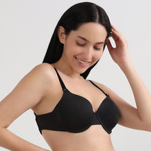 Load image into Gallery viewer, Wacoal Women’s Backless Multiway Padded Wired Full Cup Detachable Straps Party Wear T-shirt Bra-Black BI05A03