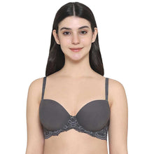 Load image into Gallery viewer, Wacoal Balcony & Beyond Padded Wired Half Cup Everyday Wear Smooth Finish Fashion Bra - Grey BI05B02