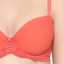 Load image into Gallery viewer, Wacoal Balcony & Beyond Padded Wired Half Cup Everyday Wear Smooth Finish Fashion Bra - Orange BI05B02