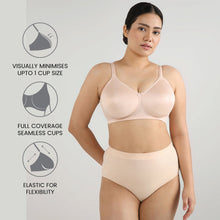 Load image into Gallery viewer, Wacoal Pixie 2.0 Non Padded Non-Wired Full Cup Everyday Wear Plus Size Full Support Minimizer Bra - Beige BI05C03