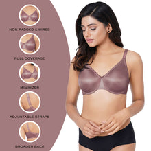 Load image into Gallery viewer, Wacoal Pixie 2.0 Non Padded Wired Full Cup Everyday Wear Plus Size Full Support Minimizer Bra - Brown BI05D04