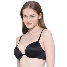 Load image into Gallery viewer, Wacoal Playful Love Padded Wired Demi Cup Plunge Neck Party Wear Level 3 Push-up Bra - Black BI05F01