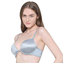 Load image into Gallery viewer, Wacoal Playful Love Padded Wired Demi Cup Plunge Neck Party Wear Level 3 Push-up Bra - Blue BI05F01