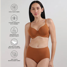 Load image into Gallery viewer, Wacoal Cool Comfort Padded Wired Full Cup Everyday Wear T-shirt Bra-Brown BI05H01