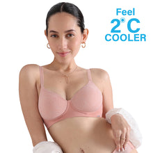Load image into Gallery viewer, Wacoal Cool Comfort Padded Non-wired 3/4th Cup Everyday Wear T-shirt Bra-Light Pink BI05H03