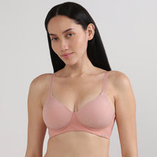 Load image into Gallery viewer, Wacoal Cool Comfort Padded Non-wired 3/4th Cup Everyday Wear T-shirt Bra-Light Pink BI05H03
