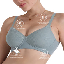 Load image into Gallery viewer, Wacoal Cool Comfort Padded Non-wired 3/4th Cup Everyday Wear T-shirt Bra-Grey BI05H03